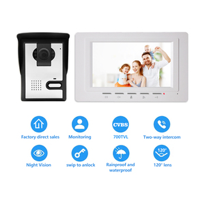 Listo para enviar 26,99 USD por juego 4 cables con cable Video puerta teléfono sistema de intercomunicación timbre con cámara para uso doméstico - Product Image 2