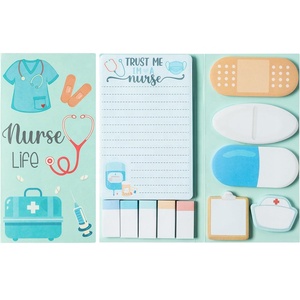 Suministros de fábrica personalizar paquete divertido escritura enfermera nota adhesiva tema médico libretas autoadhesivas para lista de verificación de registros - Product Image 1