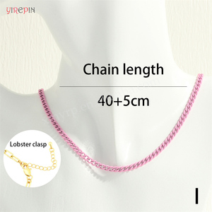 New Personalized and Trendy Design with a Layered Cuban <strong>Chain</strong> and Colored Neckband
