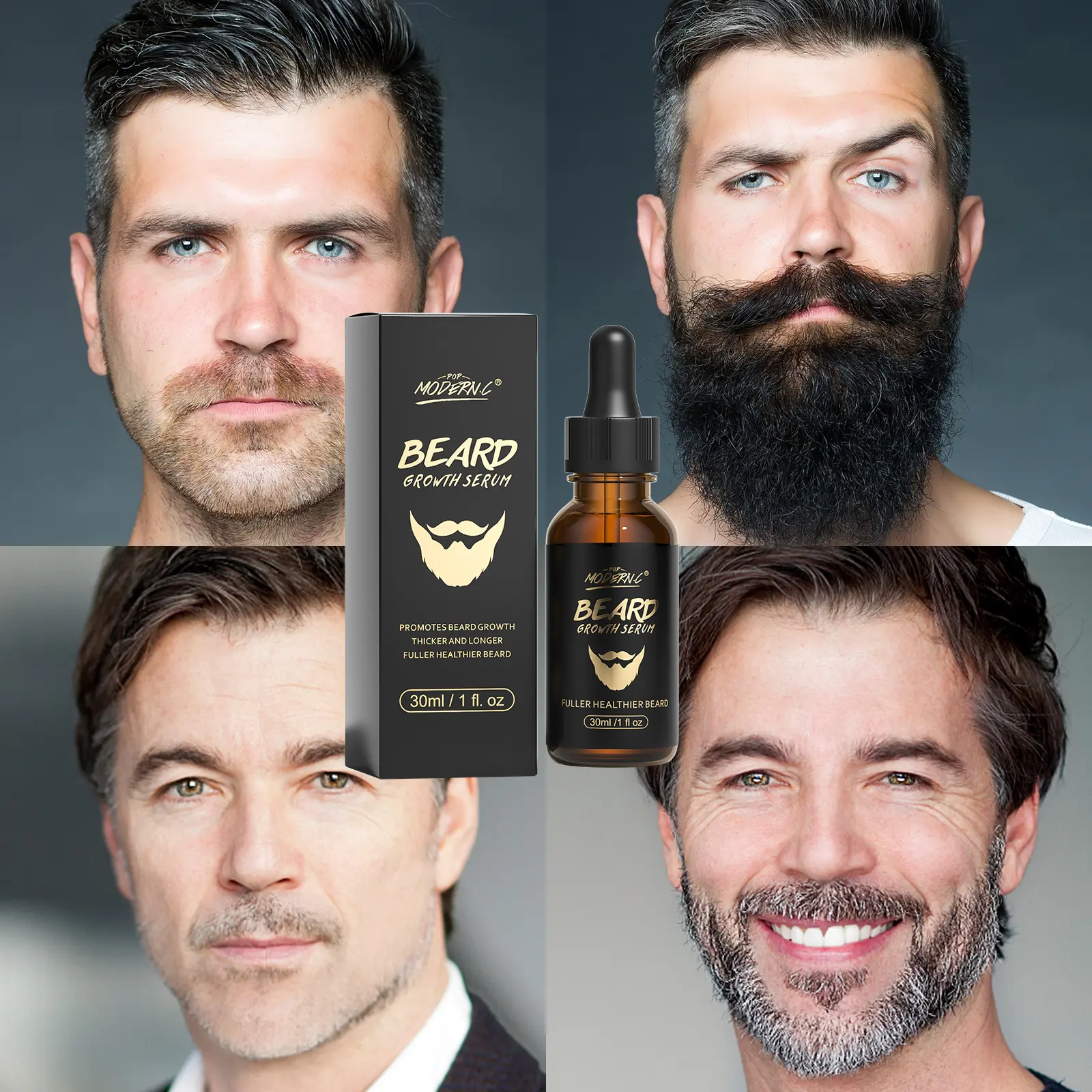 Лидер продаж на Amazon, масло для бороды, натуральное питательное масло для роста бороды для мужчин