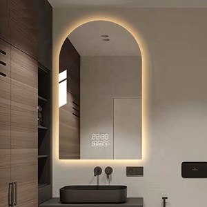 MA c c arkadan aydınlatmalı tam boy Miroir Demi Lune banyo Antifog dim Led akıllı ayna zaman sıcaklık göstergesi - Product Image 1