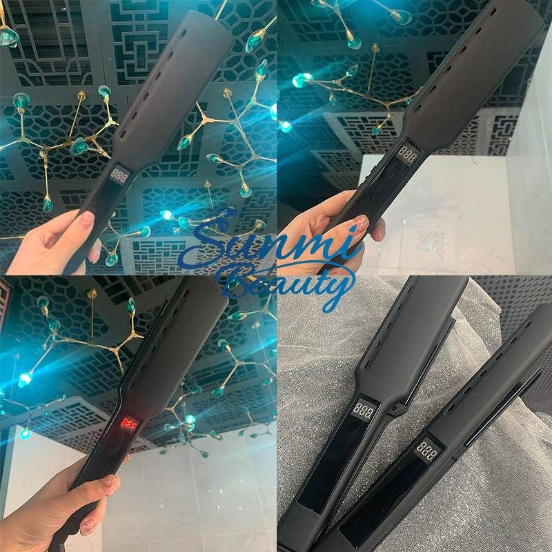 Hair Straightener OEM Factory Flatiron Fast Heating Wide Plate Straightener Parts Flat Iron