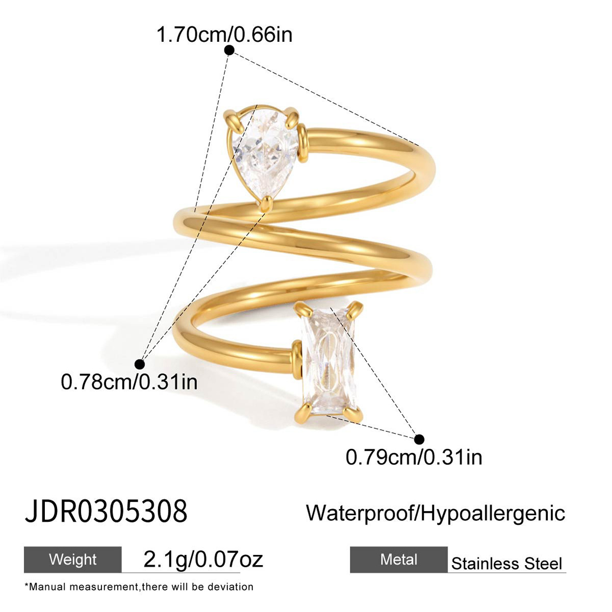 18K PVD GOLD JDR0305308