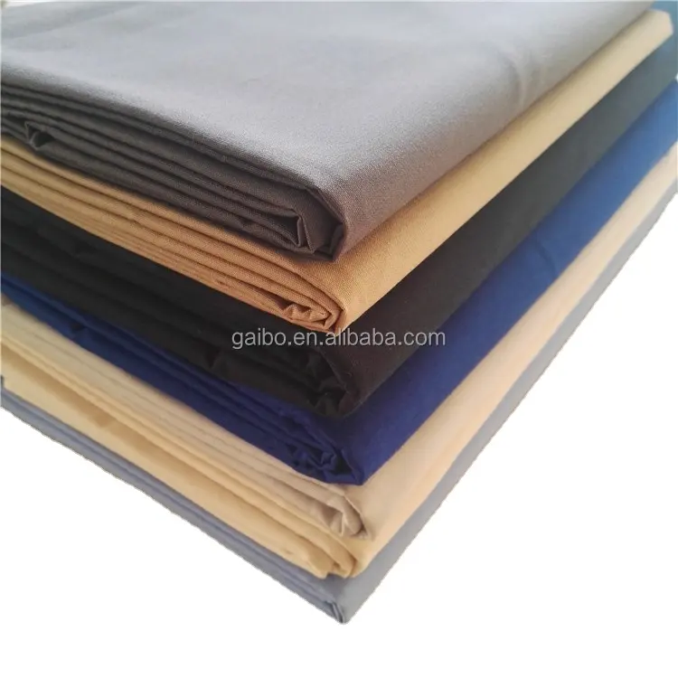 Anti-static tc 65/35 21x21 100x52 plain dyed garment fabric for school uniform