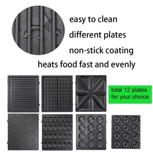 Custom Logo <strong>Round</strong> Waffle Donut <strong>Maker</strong> 7 Holes Portable Doughnuts <strong>Cake</strong> Machine Non-stick Egg Bubble Waffle <strong>Maker</strong> for Household - Product Image 4