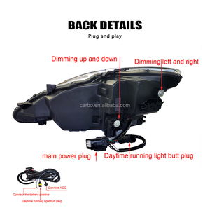 ไฟหน้า LED สีฟ้า RGB สำหรับรถด้านหน้ารถยนต์ดัดแปลงเต็มรูปแบบ IS350 2006-2012 IS300 IS250รถเล็กซัส - Product Image 5