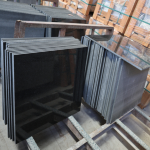 Nhà máy-trực tiếp tự nhiên tinh khiết Granite đen gạch mỏng đánh bóng ngoài trời Tùy Chỉnh Mỹ tiêu chuẩn cho bên ngoài bức tường sàn - Product Image 1