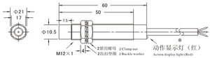Interruptor de sensor de proximidad inductivo M12, 4/5mm, 2/3/4 hilos PNP NPN IP67, AXBYAYEXDXCXCY/EZDZEDZ, 2/hilos, 1/2/BX, 1/2/2/2/6/2/2/6/6/2/2/2/6/5/2/6/2/2/2/6/2/6/6/2- - Product Image 6