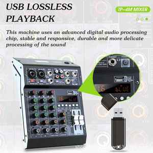 CooYinka profesyonel Mini 4 kanallı USB ses mikseri taşınabilir DJ denetleyici ve kayıt konsolu Metal malzeme - Product Image 5