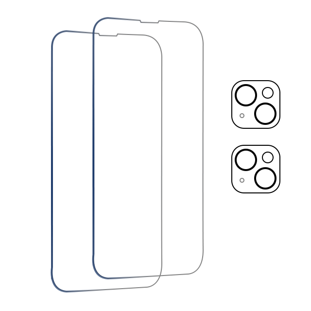 $1.1 tempered glass protector with camera len film
