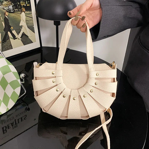 Hot Sell Elegant New Popular Woven <strong>Pu</strong> Women's Shoulder Hobo Bag for Outdoor Shopping