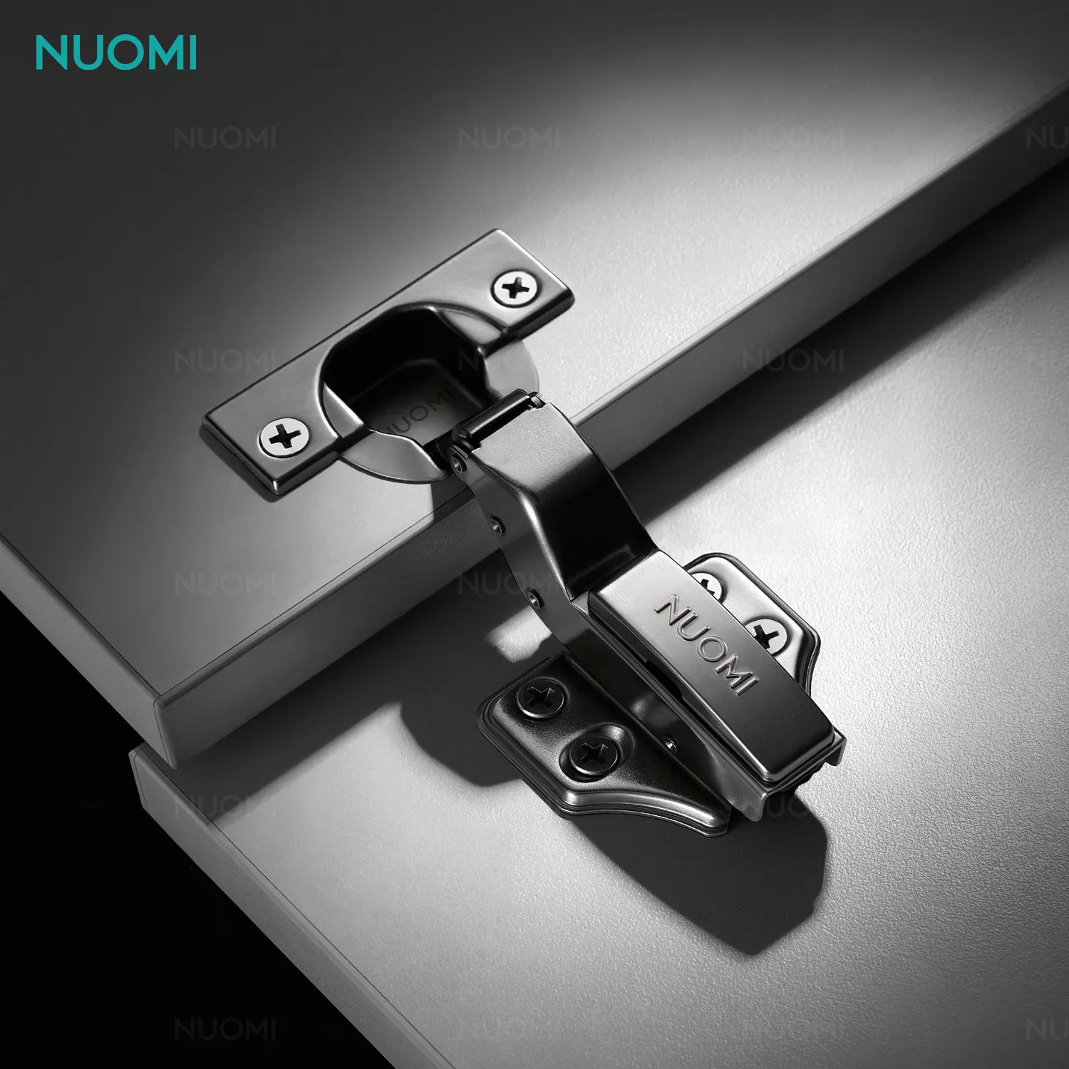 NUOMI-Bisagra hidráulica ajustable 3D negra para puerta de armario, bisagra de cierre suave oculta a prueba de herrumbre, bisagra para muebles