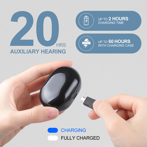 JINGHAO A39 OTC16チャンネルプレミアムデジタルITE補聴器高齢者の難聴のために充電可能