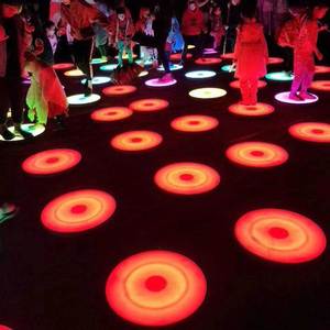 Tanıtım ledi disk ışık yuvarlak dans pisti LED gömme duvar ışığı müzik etkisi ile eğlence interaktif parti etkinliği - Product Image 6