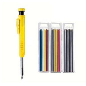 Carpenter Mechanical Pencil <strong>Set</strong> for Precise Markings Woodworking Tools with 3 Colors Refill Carpentry Marking <strong>Scriber</strong> - Product Image 1