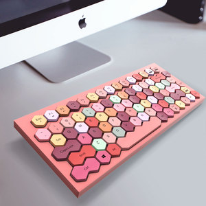 Teclado SQT BT con teclas HEXAGON, teclado de ordenador de varios colores, por el momento. - Product Image 1