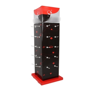 Factory Custom Store Different <strong>Color</strong> Rack Stickers Floor <strong>Hooks</strong> Paper Cardboard Stand <strong>Display</strong> - Product Image 3