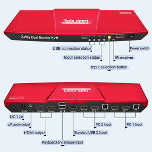 TESmart会議機器Tesmart4x2スイッチ4kコンピューターデュアルモニターPCHdmiKvmスイッチ - Product Image 3