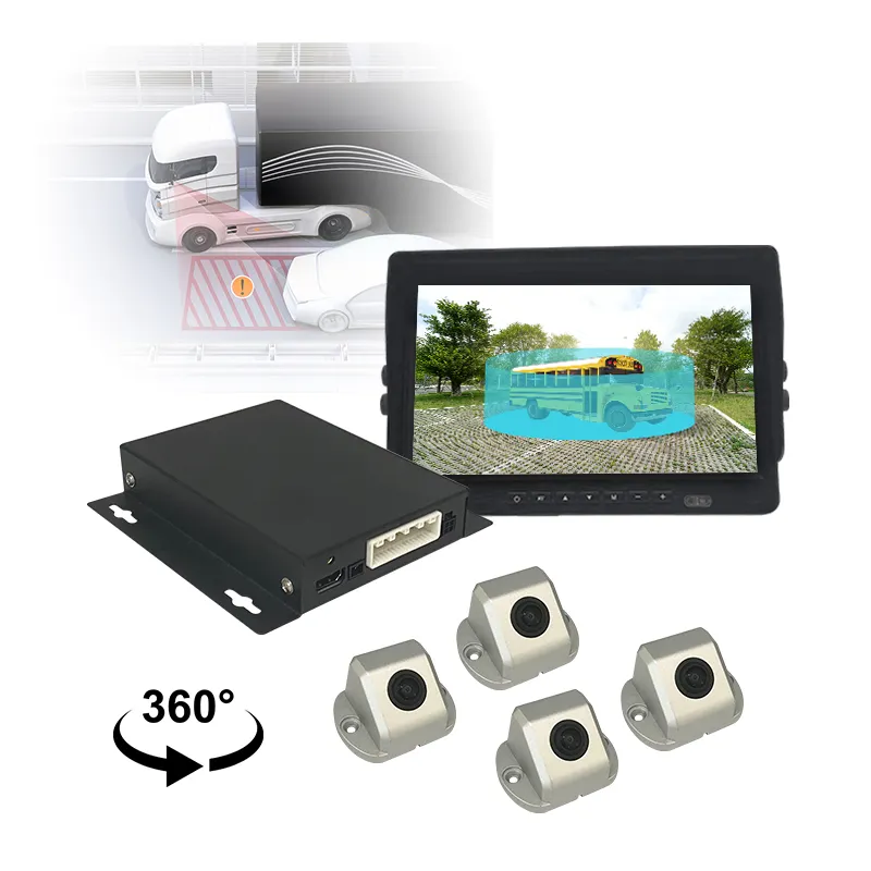 AHD 1080p 3d360度カメラパノラマ録画システムトラックバードビューカメラカー360度