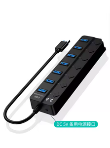 高速7合1 Usb适配器3.0端口7端口Usb数据集线器，适用于计算机Mac Pro台式机笔记本电脑的单个电源开关 - Product Image 4
