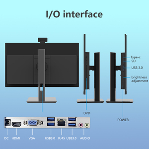 27インチビジネスデスクトップコンピュータリフティングベース付きオールインワンPC I3 I5 I7 Aio LCDディスプレイ1K 2K 4K DVD内蔵デスクトップPC - Product Image 2