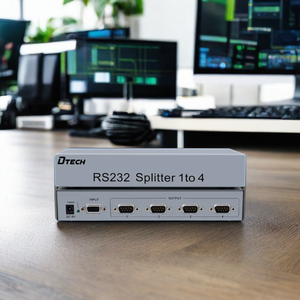 DTECHシルバーカラー1入力4出力ビデオDB9ピンRS2344ポートスプリッター - Product Image 5