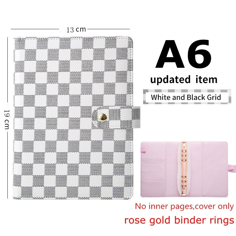 Raccoglitore bianco + rosa + oro rosa A6