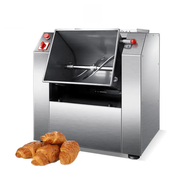 Máquina mezcladora de masa de pan Horizontal de lujo de 50KG, máquina comercial para hacer masa de Pizza, mezclador de harina, amasadora de masa Industrial