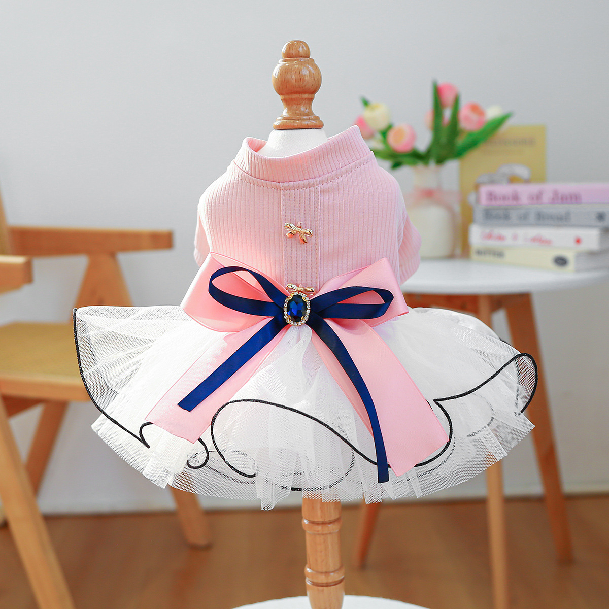 Robe de petite princesse - haut rose