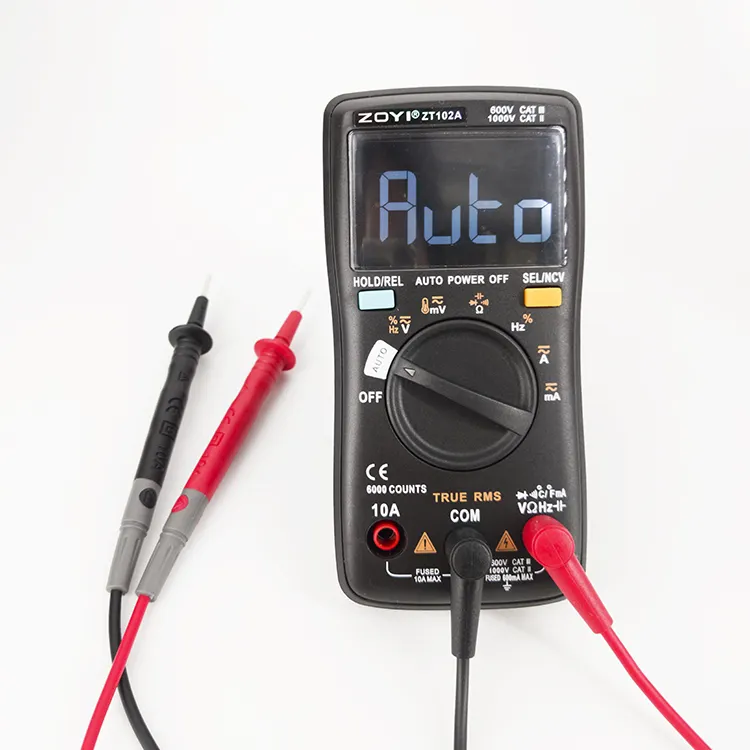 Precisa inteligente fácil de usar ZOYI ZT102A compacto multímetro Digital de verdadero