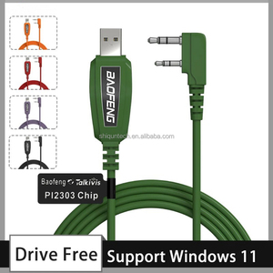 Baofeng cavo di programmazione USB K tipo PL2303 Chip Driver supporto gratuito Windows 11 per UV-21 UV-17 Pro UV-18 Quansheng Ham Radio - Product Image 2