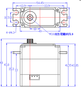 STS3046 40kg coppia di 360 gradi rotazione posizione retroazione RC Servo Robot con Encoder magnetico in metallo motori per giocattoli elettrici - Product Image 6