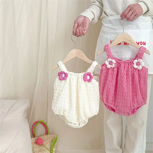 1 pz Private Label RTS estate neonato vestiti del bambino floreale neonate body