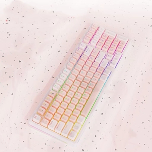 FD FG98 Personalización Inalámbrico BT 2,4G Teclado mecánico Teclado RGB intercambiable en caliente Estructura de junta con cable Teclas PBT - Product Image 4