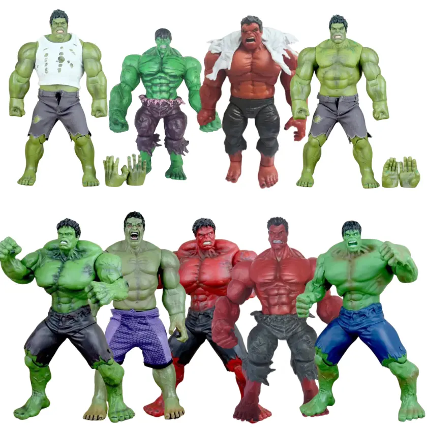 Atacado 9 estilos modelo articulações móveis PVC boneca colecionáveis Maravilhas lendas Hulks Action Figures