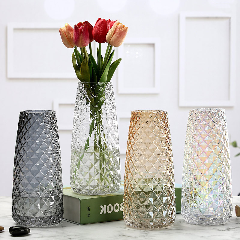 Factory Produced Wholesale Glass Flower Vase for Home Decor