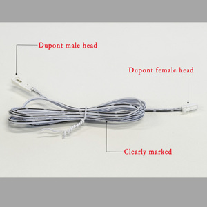 Dupont stile cavo a nastro 2.54mm passo 2-Pin 2m di lunghezza ad alta conducibilità in rame PC per Arduino/Raspberry Pi progetti di potenza - Product Image 3