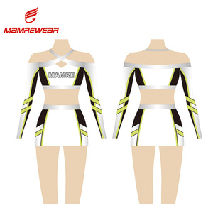 Mamre özel baskılı nefes amigo kıyafet Spandex ile kristal dekorasyon Cheer üniforma takım için - Product Image 6