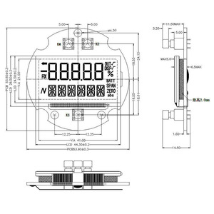 Werksverkauf Anpassung Segment code COB LCD-Anzeige modul mit HT1620 IC SPI-Schnitts telle für Durchfluss messer regler