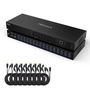 TESmart 16端口KVM交换机升级HDMI 4K 60hz机架式支持EDID热键RS232局域网端口红外远程IP控制USB 3.0 KVM - Product Image 1