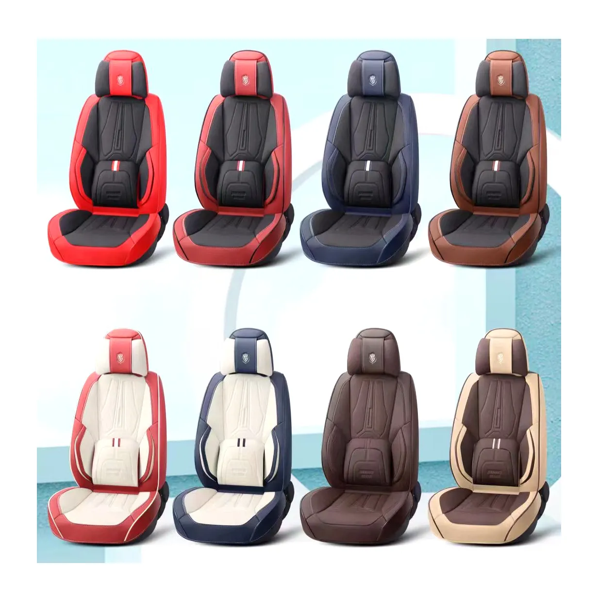 Универсальные чехлы на подголовники автомобильных сидений, чехлы на задние сиденья переднего сиденья, интерьерные чехлы для сидений автомобиля