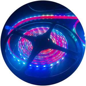 แถบไฟ LED rgbic 16703สีดำสำหรับกลางแจ้ง SMD5050ไฟ LED 60ดวง/ม. กันน้ำแถบไฟ RGB แบบติดตั้งได้ IP67