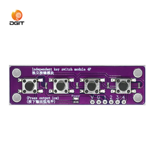 4Key Tactile Switch Module Compatible with <strong>Arduino</strong>, Raspberry Pi, 51 MCU | Breadboard Friendly Push Button Sensor Kit