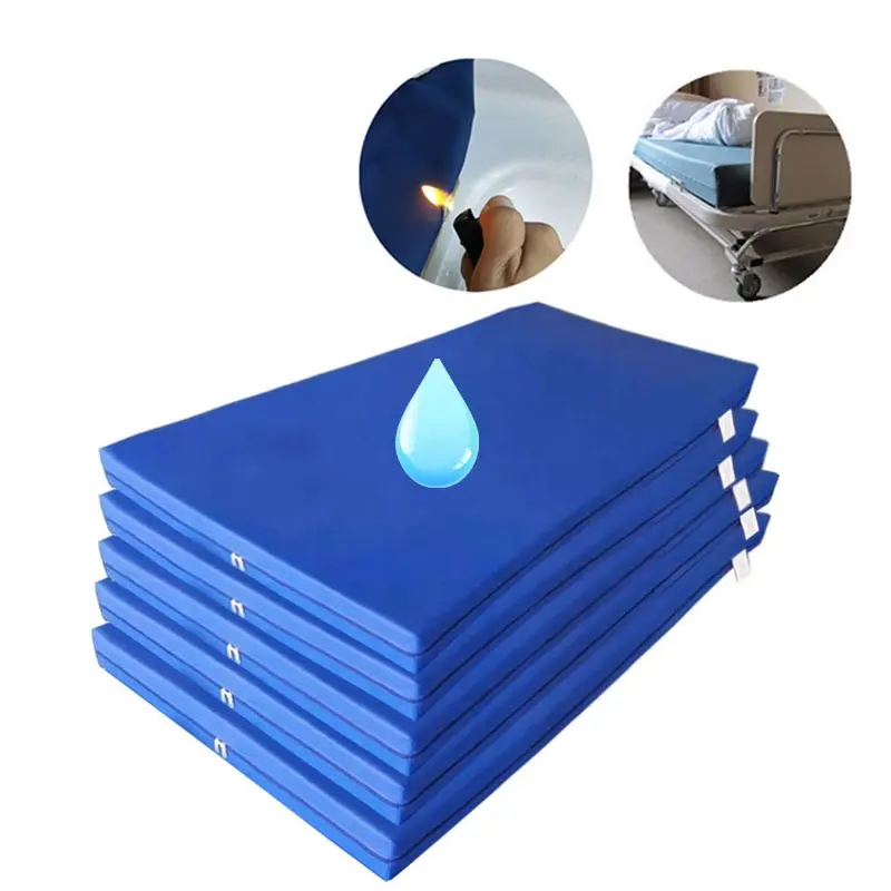 Matelas de lit médical ignifuge et imperméable pas cher prix gel mousse à mémoire matelas en mousse roulé sous vide pour hôpital et projet