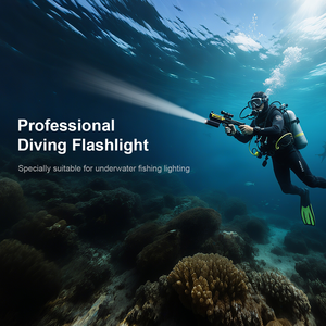 Đèn pin lặn không thấm nước 150m Dive <span class=keywords><strong>Torch</strong></span> 5636 Lumens LED sạc với pin 18650 cho spearfishing và Scuba <span class=keywords><strong>Diving</strong></span> - Product Image 6