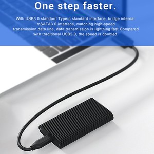 铝制固态硬盘外壳Msata外部固态硬盘外壳适配器USB C型C至Msata固态硬盘外壳 - Product Image 4