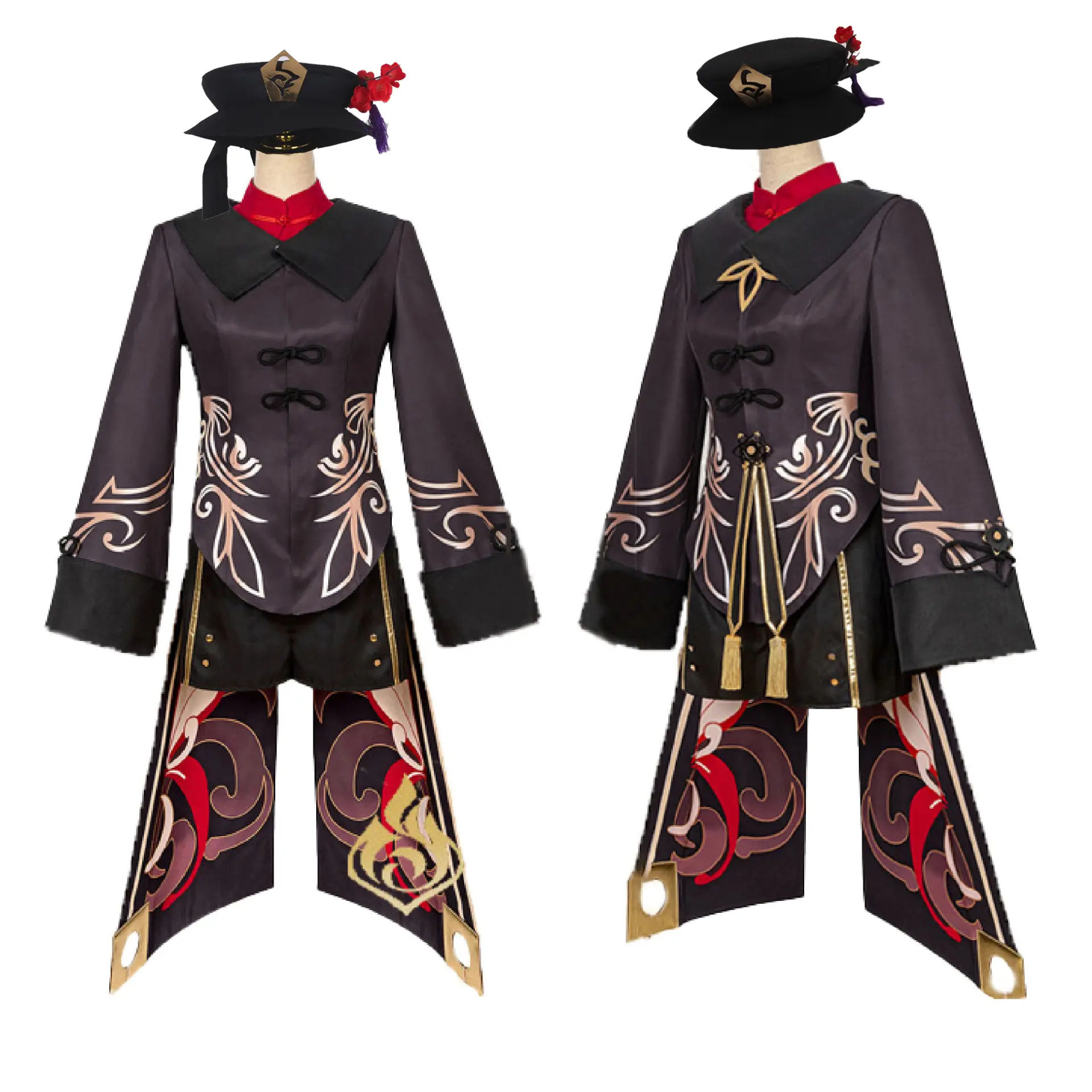 Genshin Impact Hu Tao Costume Cosplay Costume antico cinese carnevale di Halloween Hutao vestiti per ragazze