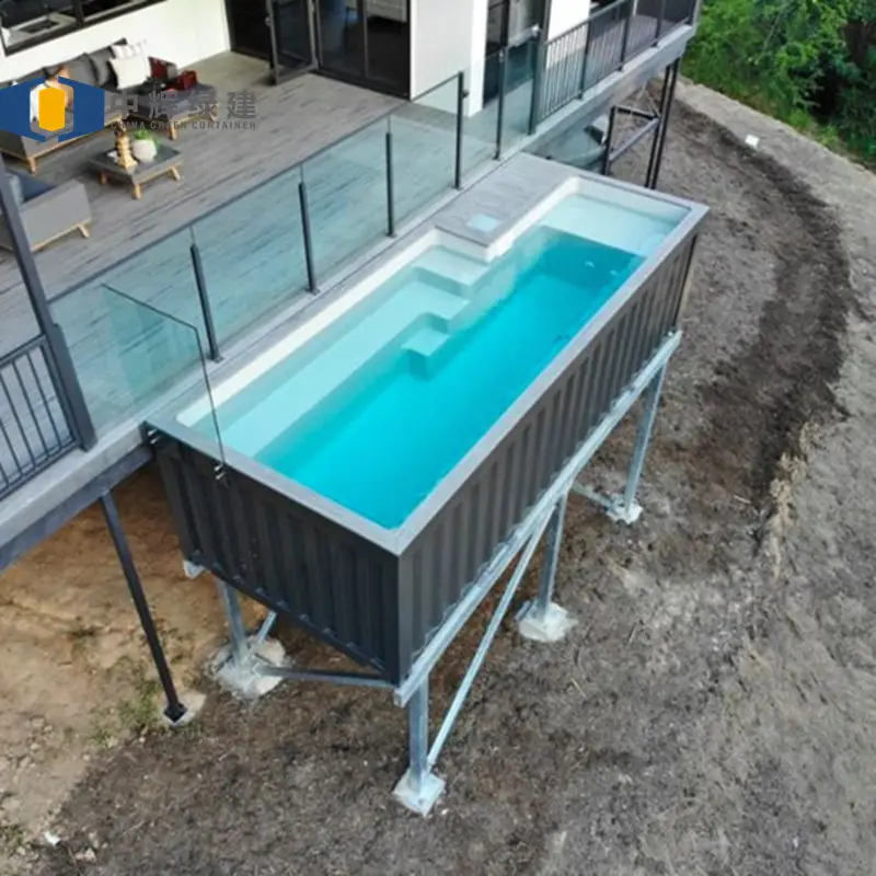 CGC Outdoor constant temperature swimming pool container van type modular treadmill principle container swimming pool