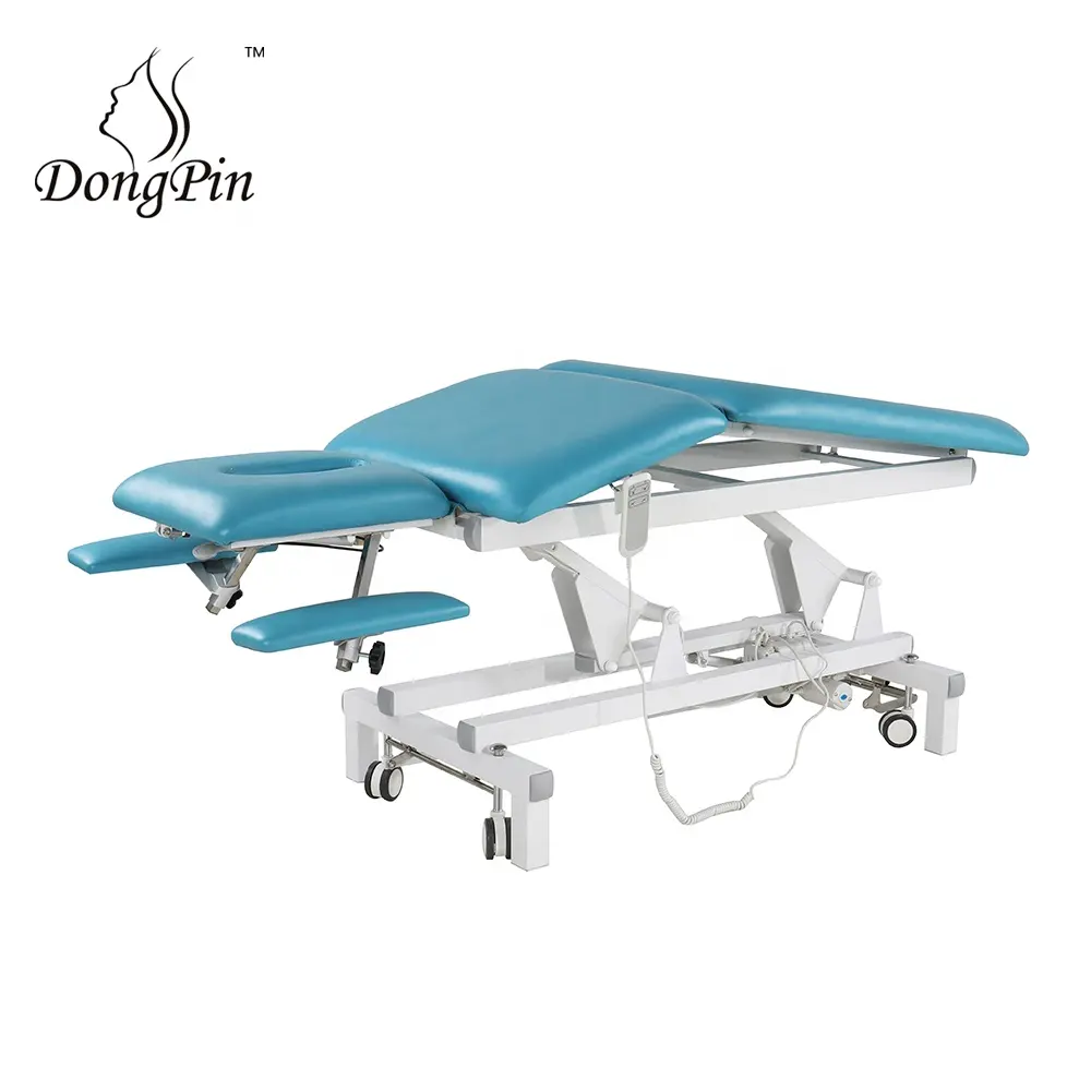 3 Section Professional Massage Table Foot Control Physical Therapy Table Hospital Bed