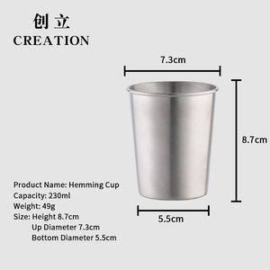 Fabrika doğrudan özel kullanımlık tasarım çift duvar 8oz paslanmaz çelik kupa rüzgar Metal yüceltmek için kahve Pint bardak içme - Product Image 2